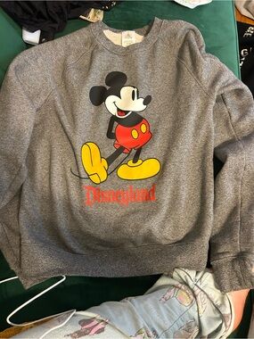 Disneyland 2025 Heather Gray Mickey Mouse Pullover Sweatshirt